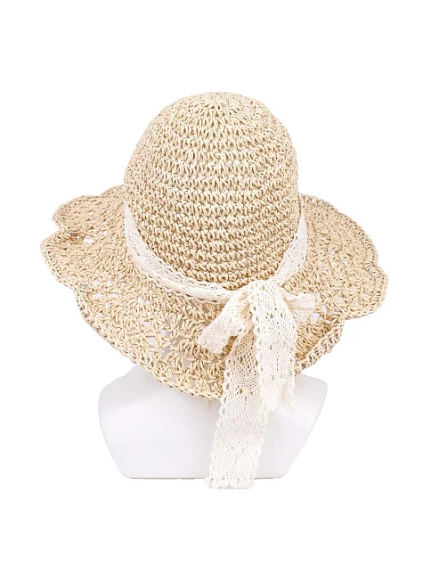 Шляпа из соломы молочная - фото 3 - Miraton