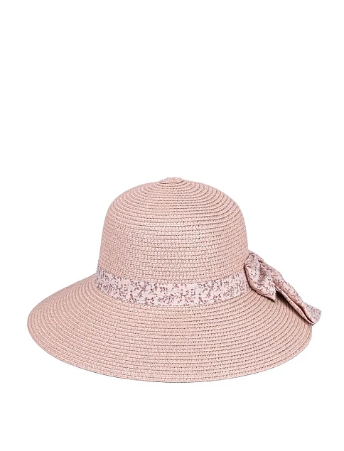 Шляпа из соломы розовая - фото 2 - Miraton