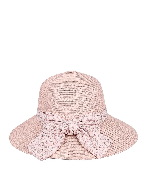 Шляпа из соломы розовая - фото 3 - Miraton
