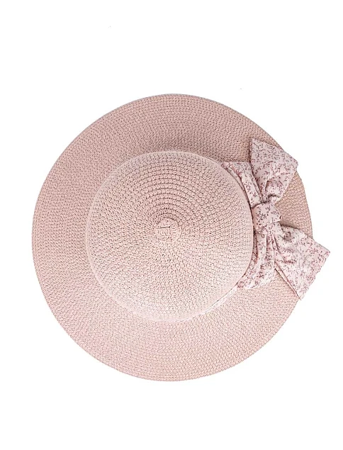 Шляпа из соломы розовая - фото 4 - Miraton