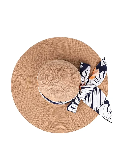 Шляпа из соломы кемел - фото 4 - Miraton