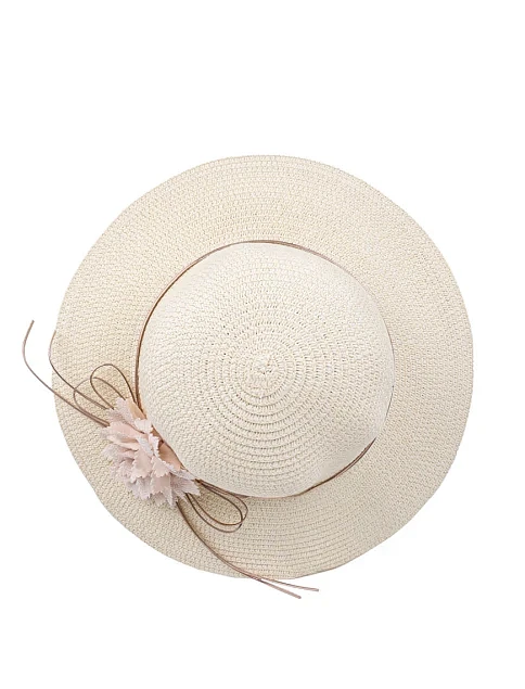 Шляпа из соломы молочная - фото 4 - Miraton