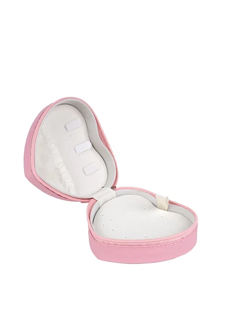 Бокс для украшений MIRATON из экокожи розовый - фото 4 - Miraton
