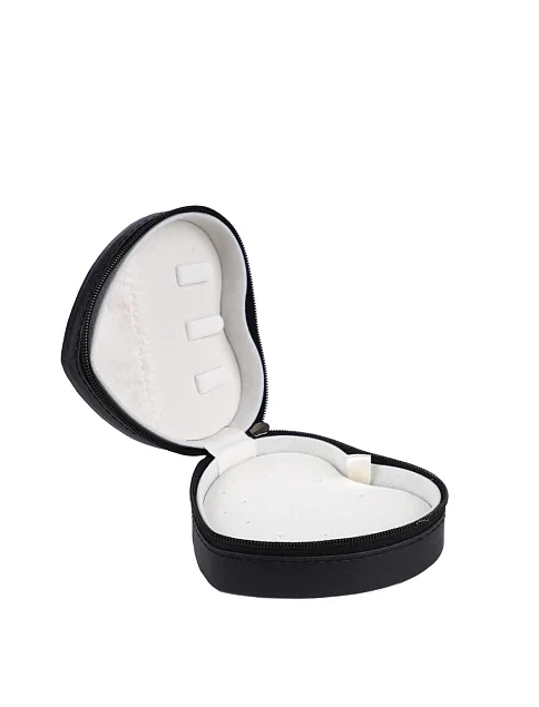 Бокс для украшений MIRATON из экокожи черный - фото 4 - Miraton