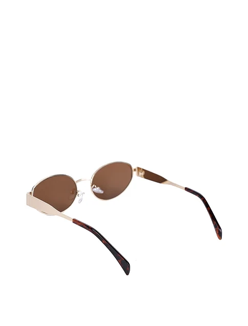 Солнцезащитные очки овальные коричневые - фото 3 - Miraton