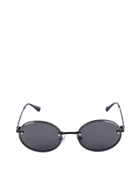 Солнцезащитные очки круглые черные - фото 2 - Miraton