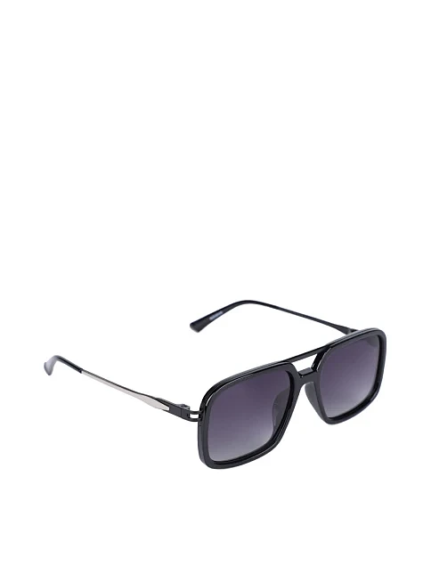 Солнцезащитные очки прямоугольные черные - фото 2 - Miraton