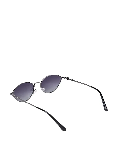 Солнцезащитные очки кошачий глаз черные - фото 3 - Miraton