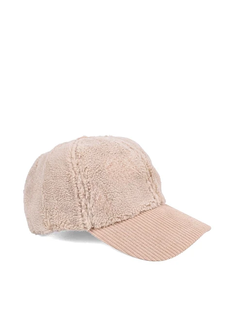 Кепка тедди-мех бежевая - фото 1 - Miraton