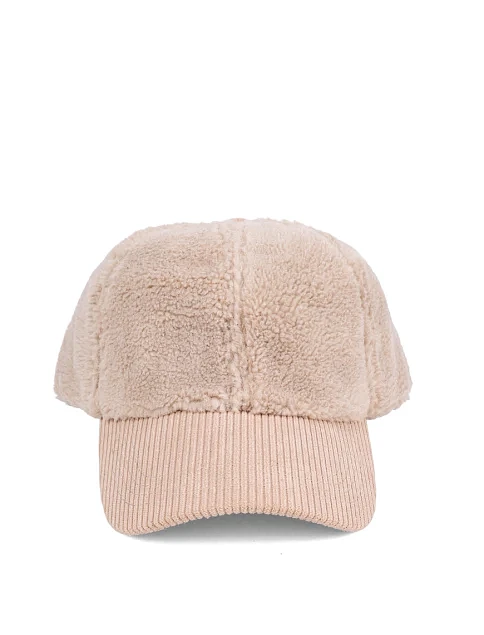 Кепка тедди-мех бежевая - фото 2 - Miraton