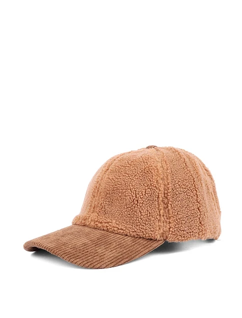 Кепка тедди-мех коричневая - фото 1 - Miraton