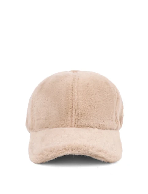 Кепка с мехом бежевая - фото 2 - Miraton
