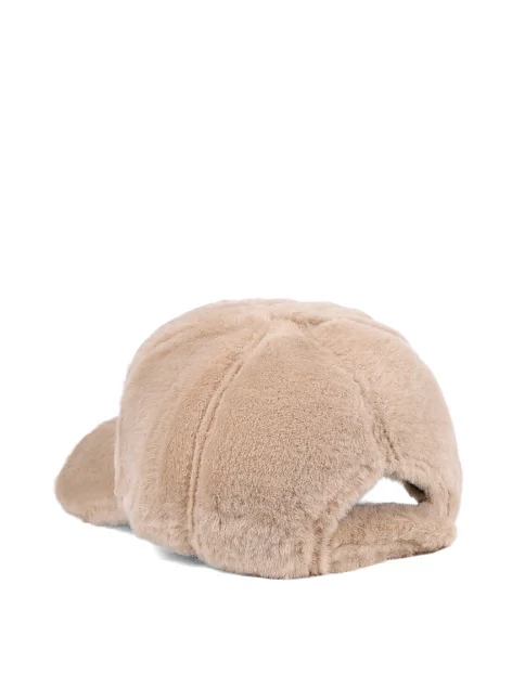 Кепка с мехом бежевая - фото 3 - Miraton