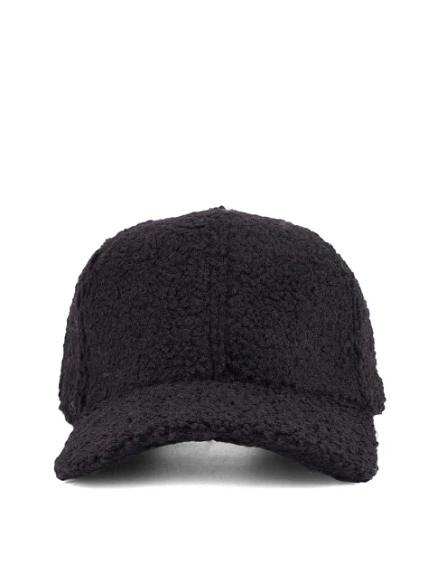 Кепка тедди-мех черная - фото 2 - Miraton