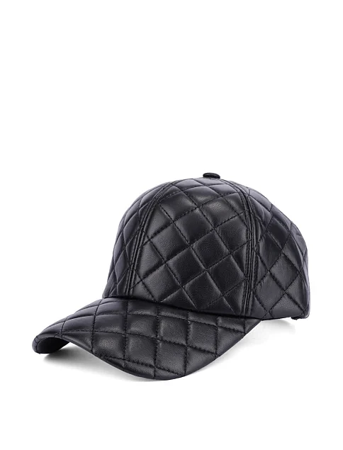 Кепка из экокожи черная - фото 1 - Miraton