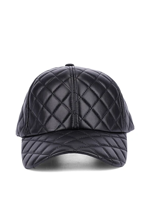 Кепка из экокожи черная - фото 2 - Miraton