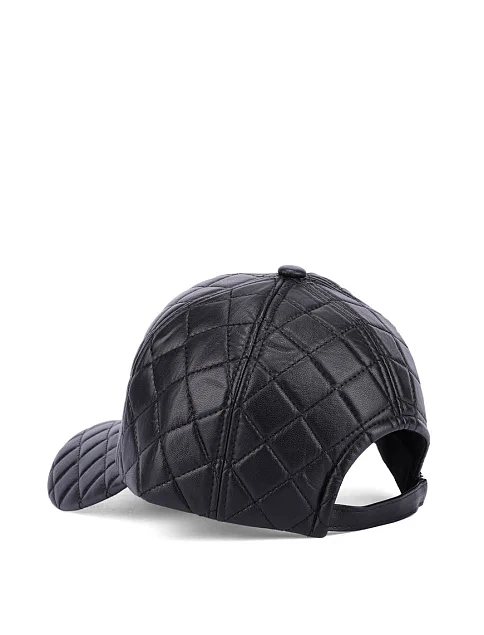 Кепка из экокожи черная - фото 3 - Miraton