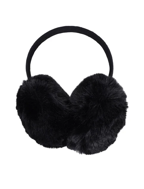 Навушники з хутра чорні - фото 1 - Miraton