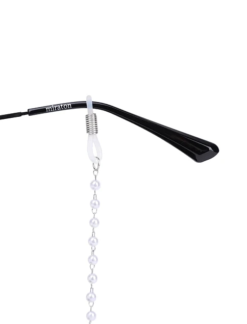 Ланцюжок для окулярів срібний з перлами - фото 3 - Miraton