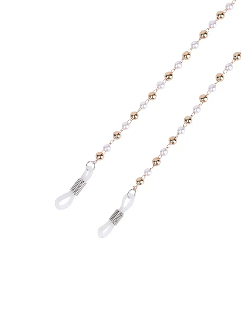 Ланцюжок для окулярів із золотих намистин і перлин - фото 2 - Miraton