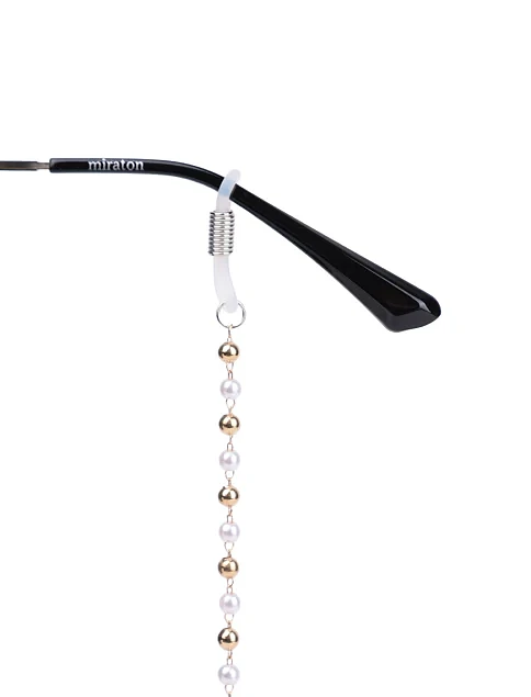 Ланцюжок для окулярів із золотих намистин і перлин - фото 3 - Miraton