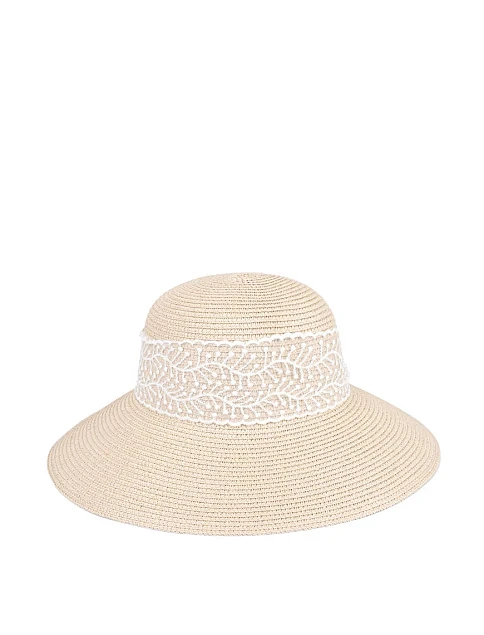 Шляпа из соломы молочная - фото 1 - Miraton
