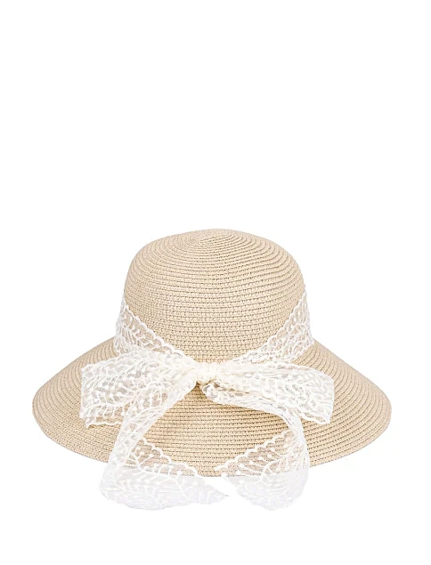 Шляпа из соломы молочная - фото 3 - Miraton