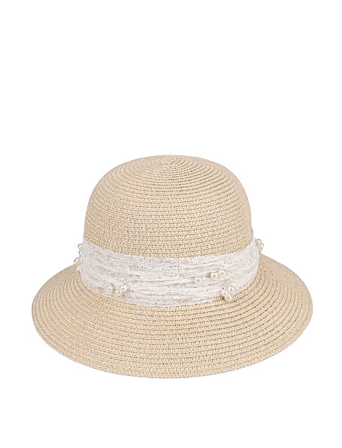 Шляпа из соломы молочная - фото 1 - Miraton
