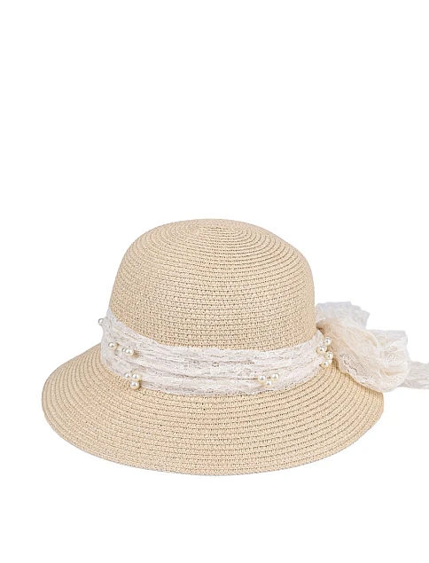 Шляпа из соломы молочная - фото 2 - Miraton
