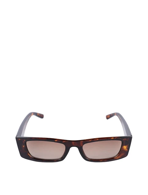 Солнцезащитные очки прямоугольные коричневые - фото 2 - Miraton