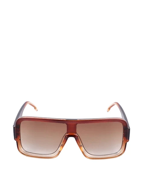 Сонцезахисні окуляри прямокутні коричневі - фото 1 - Miraton