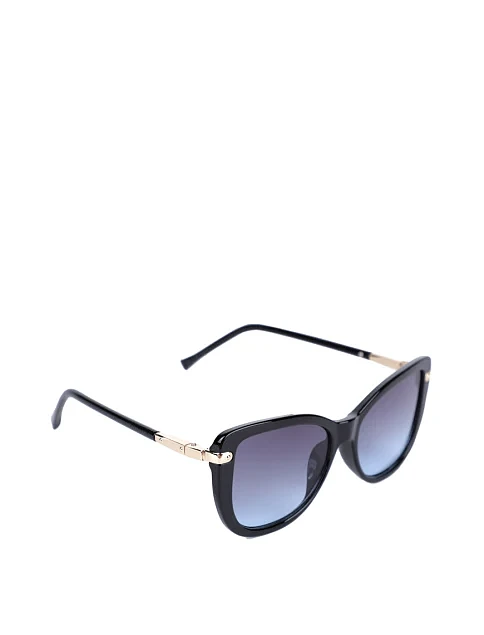 Солнцезащитные очки кошачий глаз черные - фото 2 - Miraton