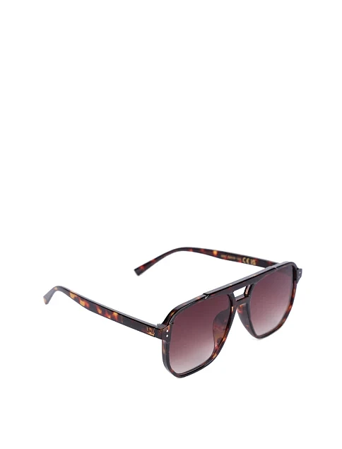 Солнцезащитные очки прямоугольные коричневые - фото 2 - Miraton