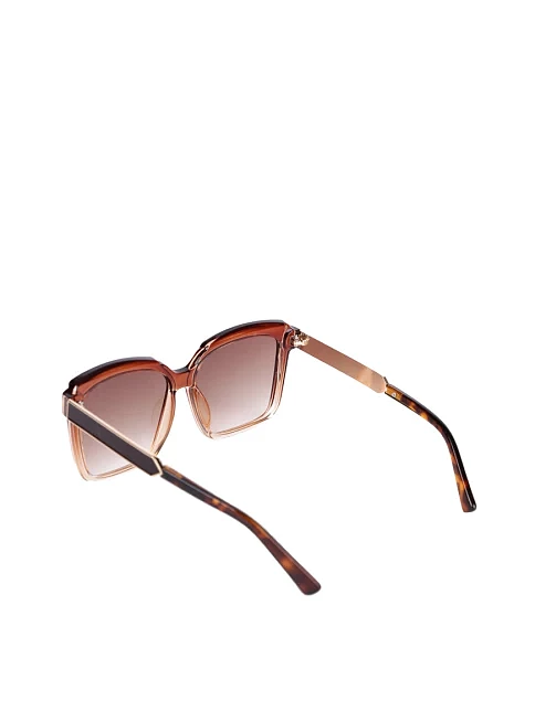 Солнцезащитные прямоугольные очки коричневые - фото 3 - Miraton