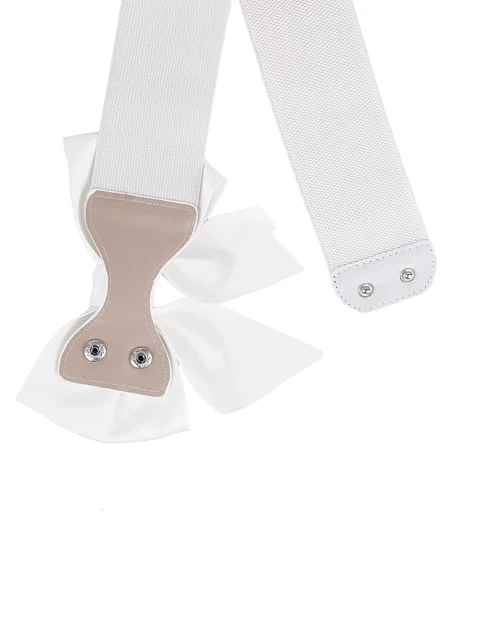Жіночий ремінь тканинний білий - фото 2 - Miraton