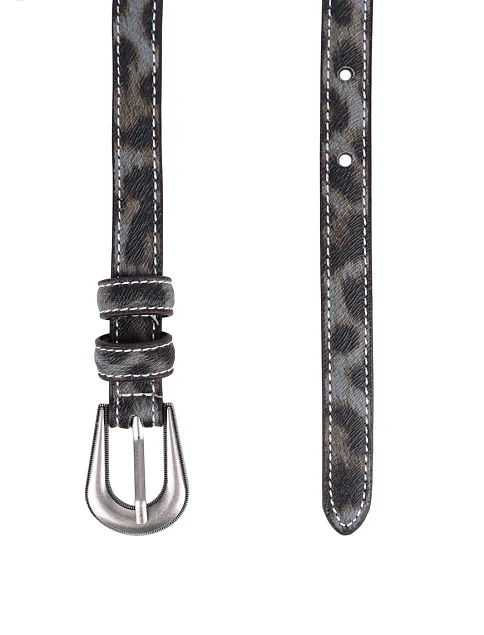 Жіночий ремінь тканинний сірий - фото 2 - Miraton