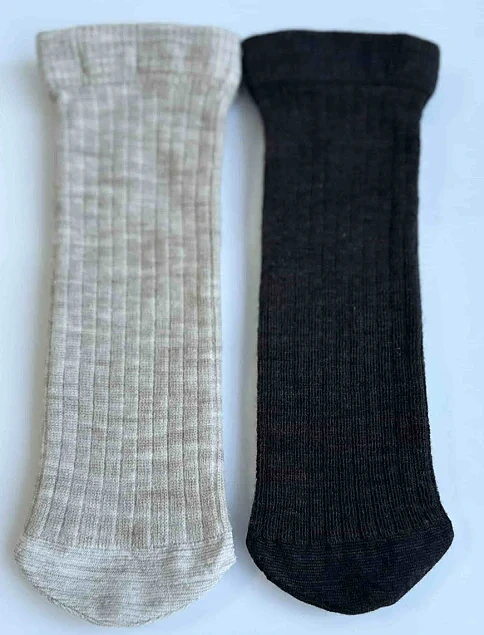 Женские высокие носки Legs WOOL MERINO бежевые (2 пары) - фото 1 - Miraton