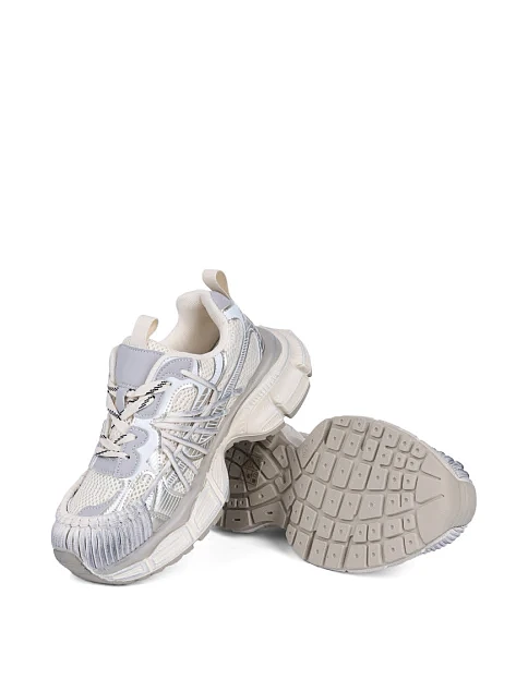 Женские кроссовки Attizzare из искусственной кожи рисового цвета - фото 2 - Miraton