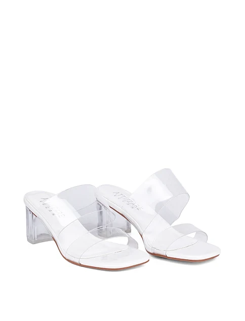 Жіночі сабо Attizzare зі штучної шкіри білі - фото 3 - Miraton