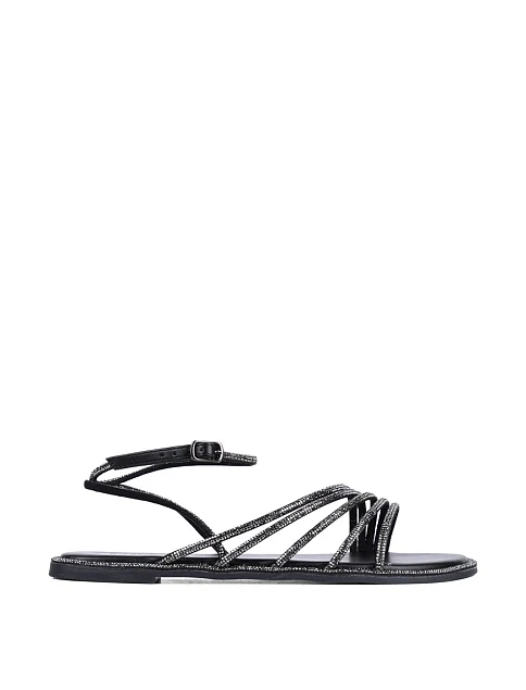 Женские сандалии Attizzare из искусственной кожи черные - фото 1 - Miraton
