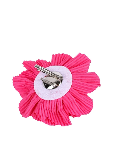 Брошь цветок тканевый красный - фото 3 - Miraton