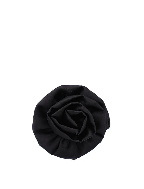 Брошь цветок тканевый черный - фото 1 - Miraton