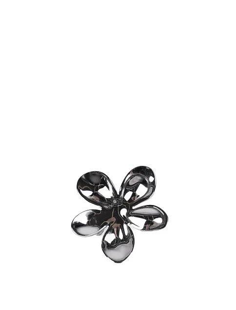 Брошь цветок металл в серебре - фото 1 - Miraton