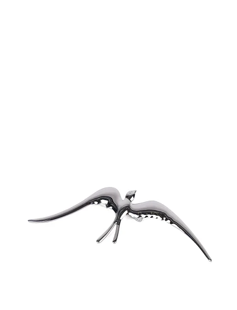 Брошь птица металл в серебре - фото 1 - Miraton
