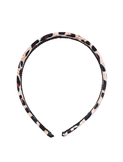 Широкий обруч для волосся тканинний леопардовий - фото 1 - Miraton