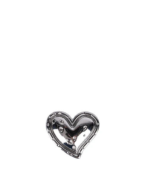 Каблучка серце регульована в сріблі - фото 1 - Miraton