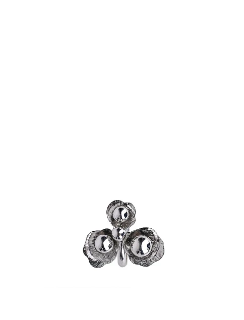 Каблучка трилисник регульована в сріблі - фото 1 - Miraton