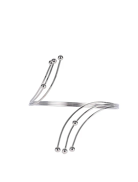 Жіночий браслет кафф у сріблі мінімалістичний - фото 1 - Miraton