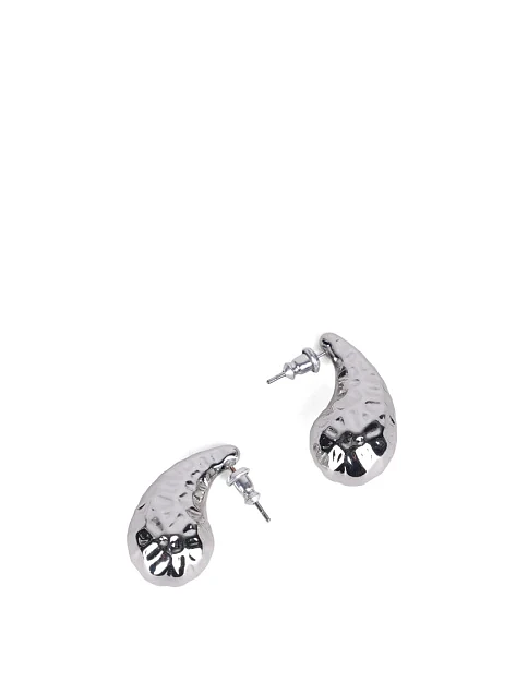 Сережки пусети краплі срібло - фото 2 - Miraton