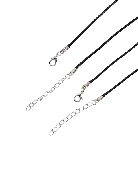 Подвійне кольє шнурок з підвіскою крапля - фото 2 - Miraton